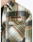 Pánská košile Meatfly Woody Premium, Green / Brown