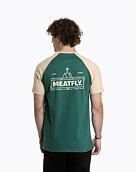 Pánské tričko Meatfly Ozzy Raglan, Forest Green / Sand