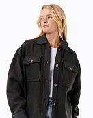 Dámská bunda Rip Curl High Tide Fleece Shacket, Washed Black