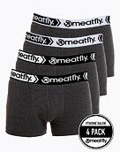 Pánské boxerky Meatfly Balboa Boxershorts, Four Pack, Grey Heather