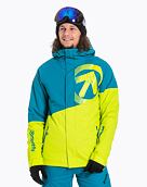 Pánská SNB & SKI bunda Meatfly Bang, Teal/Acid Lime