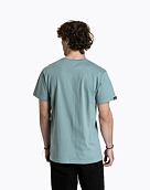 Pánské tričko Meatfly Striped Logo, Dusty Mint