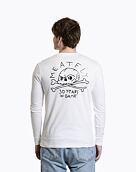 Pánské tričko s dlouhým rukávem Meatfly Judgement 30, White
