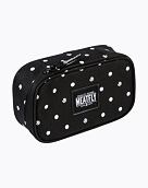 Pouzdro Meatfly XL Pencil Case, Black Dots