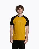 Pánské tričko Meatfly Ozzy Raglan, Mustard / Black