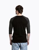Pánské tričko s dlouhým rukávem Meatfly Reagan Raglan, Black