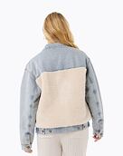 Dámská bunda Rip Curl Cruisin' Sherpa Denim, Washed Blue