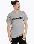 Pánské tričko Meatfly MF Logo, Grey Heather