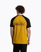 Pánské tričko Meatfly Ozzy Raglan, Mustard / Black