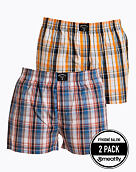 Pánské trenky Meatfly Jukebox, Grey, Blue/Orange, Blue, Double pack