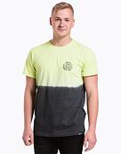 Pánské tričko Meatfly Slash, Safety Yellow/Charcoal Heather
