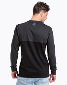 Pánské tričko s dlouhým rukávem Meatfly Judgement, Black/Charcoal Heather