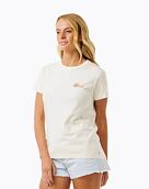 Dámské tričko Rip Curl Wild Bloom Standard, Bone