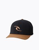 Kšiltovka Rip Curl Tepan 2.0 Flexfit Cap, Black / Tan