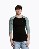 Pánské tričko s dlouhým rukávem Meatfly Reagan Raglan, Dusty Mint  /  Black