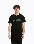Pánské tričko Meatfly Striped Logo, Black